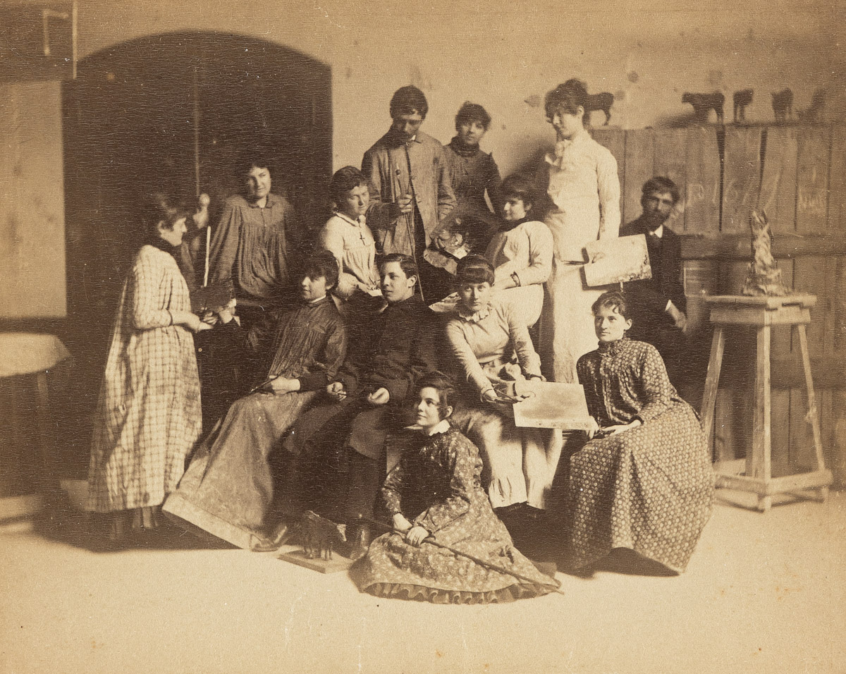 THOMAS EAKINS (1844-1916) (or circle of) Thirteen Students, Pennsylvania Academy Studio.